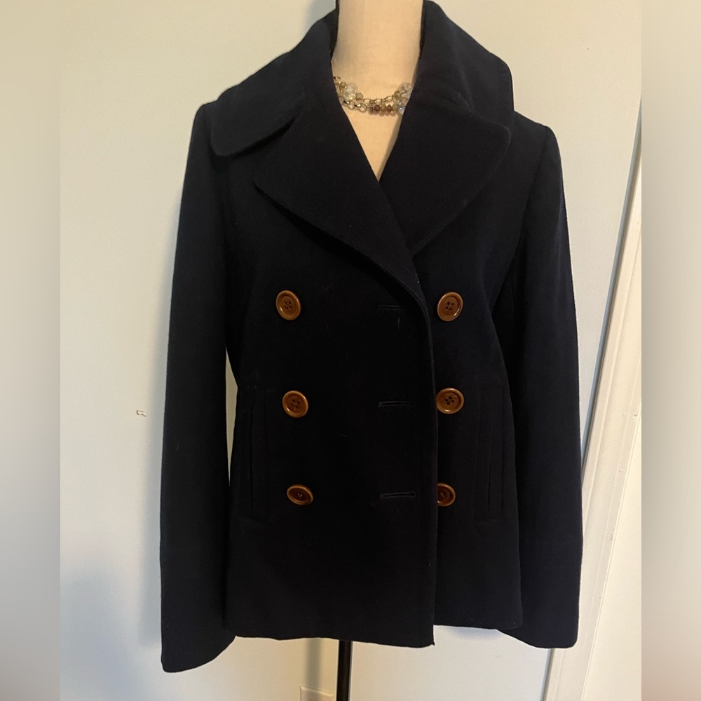 Navy blue J.Crew peacoat